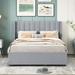 Latitude Run® Bed w/ 4 Drawers Upholstered/Velvet in Gray | 43.5 H x 58.25 W x 79.75 D in | Wayfair 74569C56C2754DE6B5FAA7E223B6FC02