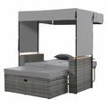 Ebern Designs Payge 2 - Person Outdoor Seating Group w/ Cushions in Gray | Wayfair C6049F4096F84FB89ED0BD9731CC8B39