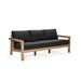 Woodard Sierra 76.77" Wide Outdoor Rectangle Patio Sofa w/ Cushions Plastic in Brown | 27.17 H x 76.77 W x 36.1 D in | Wayfair S750031-BRK