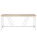 Everly Quinn Molimo Rectangular 70.8" L x 35.4" W Wood/Metal in Brown/Gray/White | 29.5 H x 70.8 W x 35.4 D in | Wayfair