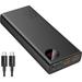 Baseus Adaman Power Bank 65W 20000mAh Laptop Portable Charger Fast Charging USB C Battery Pack for MacBook Dell iPhone 15/14/13Pro Max Black