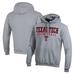 Men's Champion Heather Gray Texas Tech Red Raiders Basketball Stack Pullover Hoodie