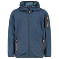 CMP - Kid's Jacket Fix Hood Knitted + Mesh - Fleecejacke Gr 164 blau