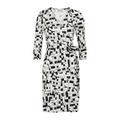 Diane Von Furstenberg Julian Printed Silk-jersey Mini Wrap Dress - Black And White - M (UK12 / M)