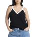 Plus Size Women's Pointelle Detail Top by ELOQUII in Black Onyx (Size 30/32)