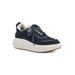 Women's Dynastic Sneaker by White Mountain in Navy Fabric (Size 11 M)