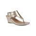 Women's All Dres Sandal by White Mountain in Gold Smooth (Size 9 1/2 M)