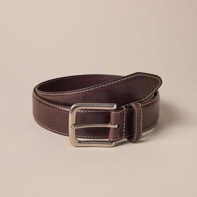 Lucky Brand Milled Leather Western Belt - Men's Accessories Belts in Brown, Size 38