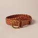 Lucky Brand Wide Woven Leather Belt - Women's Accessories Belts in 231 Tan, Size L