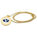 Gold BYU Cougars Pendant Necklace