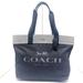 Coach Bags | Coach Logo Canvas Denim Tote Tote Bag F39904 White Denimleather Women | Color: White | Size: Os