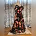 Anthropologie Dresses | Anthropologie Foxiedox Women’s Autumnal Floral Black Slip Mini Dress Size Xs | Color: Black | Size: Xs