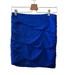 Free People Skirts | Free Peoplesm Ruched Mini Skirt Royal Blue Bodycon Scalloped Tulip Hem | Color: Blue | Size: S