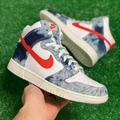 Nike Shoes | Nike Dunk High Womens Casual Shoes Denim Blue White Dv2181-900 Sz 10.5 | Color: Blue/White | Size: 10.5