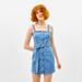 Zara Dresses | Berksha By Zara Mini Denim Dress | Color: Blue/Silver | Size: M