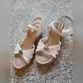 Michael Kors Shoes | Michael Kors Girls Wedge Shoes Size 2 *Euc | Color: Tan | Size: 2g