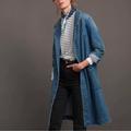 Anthropologie Jackets & Coats | Anthropologie Peggy Denim Duster Trench Jacket | Color: Blue | Size: Xsp