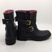 Kate Spade Shoes | Kate Spade Pamela Moto Rubber Ankle Rain Boots Sz 6 | Color: Black/Pink | Size: 6