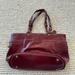 Coach Bags | Coach Bag Gallery Burgundy Patent Leather Laced Tote Shoulder Handbag Turn Lock | Color: Red | Size: Os