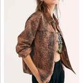 Free People Jackets & Coats | Free People Snakeskin Print Denim Jacket | Color: Black/Brown | Size: M