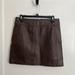 Free People Skirts | Free People Leather Mini Skirt | Color: Brown | Size: 10