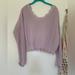 Jessica Simpson Sweaters | Jessica Simpson Women Purple Off The Shoulder Frayed Cable Knit Sweater Size Xs | Color: Purple | Size: Xs