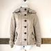 Burberry Jackets & Coats | Burberry Brit Tan Coat Hooded Size 2 | Color: Tan | Size: 2