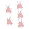 Toyvian 5pcs Baby Towels Pink Cloth Toy Doll appease Infant Towels Soothing Towel Velvet Security Blanket Baby Girl Cotton Catch bib pp Cotton Baby comforting Towel