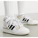 Adidas Shoes | Adidas Ivy Park Forum Mid S29020 White Mesa Sneakers Shoes Mens 10.5 Womens 12 | Color: White | Size: 10.5