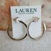 Ralph Lauren Jewelry | New Ralph Lauren Faux Pearl Hoop Earrings | Color: Cream/Gold | Size: 1.25"