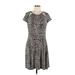 MICHAEL Michael Kors Casual Dress: Brown Leopard Print Dresses - Women's Size Large