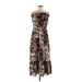 Speechless Casual Dress - Party Strapless Sleeveless: Brown Leopard Print Dresses - Women's Size Medium