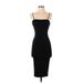 Shein Casual Dress - Bodycon: Black Solid Dresses - Women's Size X-Small