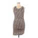 Love, Fire Casual Dress - Sheath: Brown Leopard Print Dresses - Women's Size X-Large