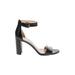 Nine West Heels: Black Solid Shoes - Women's Size 7 1/2 - Open Toe