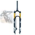 ZECHAO Lightweight Alloy Air Bike Suspension Fork,26 27.5 29in Stroke 140mm with Travel Circle 1-1/8" Mountain/XC/AM/FR Bicycle Cycling (Color : Tapered Remote Lock, Size : 29inch)