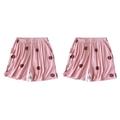 LApooh Women'S 2 Pack Pyjama Shorts, Soft Modal Pyjama Polka Dots Sleep Shorts Stretchy Pyjama Pants With Pockets, Lightweight Summer Shorts Homewear For Women,2Pcs Pink,Xs
