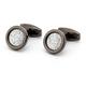 Cufflinks for Men Silver Casual Grey Round Buttons Formal Dress Shirt Cuff Links Button Wedding Gifts (D Light Grey)