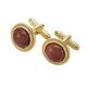 French Shirt Natural Green Chalcedony Cufflinks Red Sand Moire Stone Cuff Sleeve Nail Dress Buckle (Color : D, Size : As show) (Argento As show)