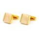 Men Cufflinks Shell Golden Silver Color Square Formal Dress Shirt Cuff Links Button Wedding Gifts (D Light Grey)