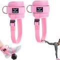 Dumbbell Foot Attachment,Ankle Strap for Cable Machine Women,Feet Weight Lifting,Cable Kick Back Ankle Straps,Feet Dumbbell Attachment,Tibialis Trainer Pink 1Pair