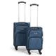 Bravich 2pcs Cabin Suitcase Set - Navy. Small Suitcases with Wheels, Luggage Suitcase for Carry On Suitcase. Lightweight Suitcase with Soft Shell Case & Expandable Handle, Perfect for Hand Luggage.