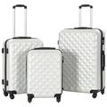 Camerina Hardcase Trolley Set 3 pcs Bright Silver ABS,Suitcases & Travel Bags,Hardcase Trolley(SPU:91887)