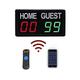 Scoreboard with Timer Clock, Portable Mini Digital Electronic Scoreboard with Remote LED Tabletop for Indoor Games Volleyball/Basketball/Football Nice Display With Bright Led,Long Stand-By (Color : S