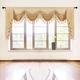 ELKCA Thick Chenille Window Curtains Valance for Living Room Gold Waterfall Valance for Bedroom,Rod Pocket,1 Panel (Gold,W118)