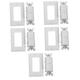 jojofuny 5pcs 2 2-position Light Switch Dual Dimmer Plate Covers Electrical Wall Double Light Wall Light Rocker Light Double Dimmer 3 Light American Style White Abs Flashlight