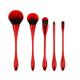 Makeup Plastic Soft bristles Makeup Brush Beauty Makeup Tools Multifunctional Cosmetic 5-Piece Gift Set /415 (Color : Red)