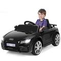 Maxmass 12V Kids Electric Car, Licensed Audi TTRS Battery Powered Ride on Car with Remote Control, Horn, LED Lights, Music, USB, MP3, Children Electric Vehicle Toy Car for 37-96 Months (Black)
