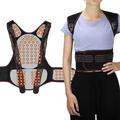 Self Heating Back Support Waist Support Magnetic Heating Corrector 108 Pcs Magnets Waist Back Support Vest Shoulder Neck Belt,XL,Black