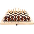 International Chess Wooden Chess Set Folding Chess Set with Magnetic Pieces with Storage Slots 4 Queen for Training Board Game Chess Gifts